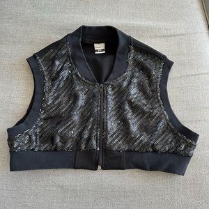 Black Sequin Vest by Antrato